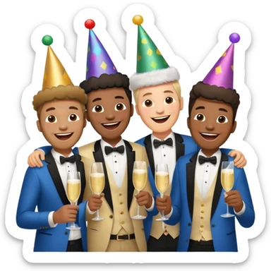 group of men sticker