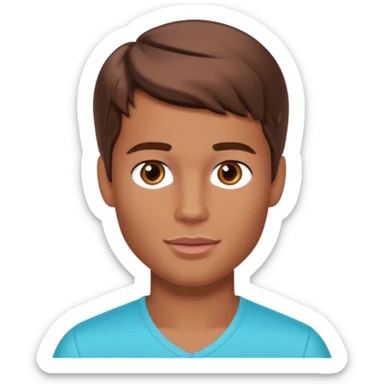 barbie merliah summers as a guy with brown har and brown eyes and tanned skin sticker