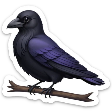 raven crow happy sticker