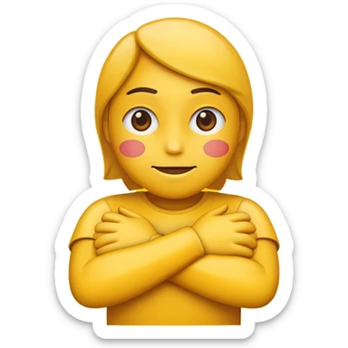 regular emoji crossing their arms sticker