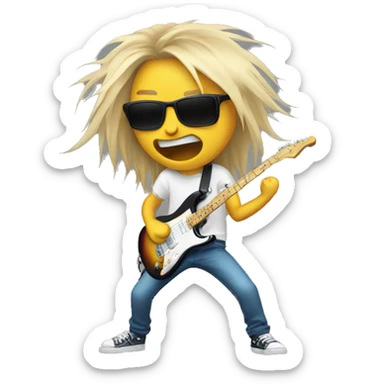 Headbanging emoji sticker