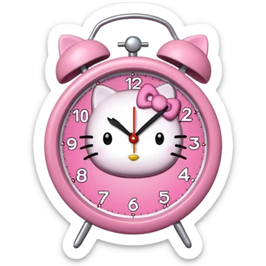 hello kitty clock it trend  sticker