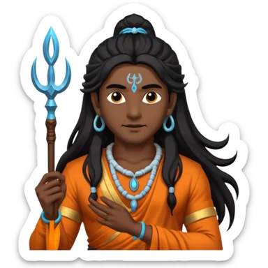 Shiva with trishul sticker