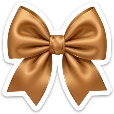 light brown bow sticker
