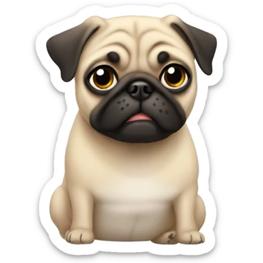 pug boy sticker