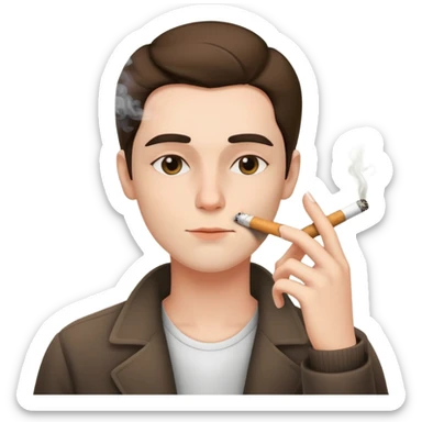 personne qui fume  sticker