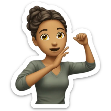 Fille qui fait un dab sticker