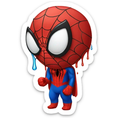 spiderman crying  sticker