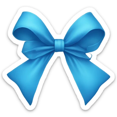 blue bow sticker