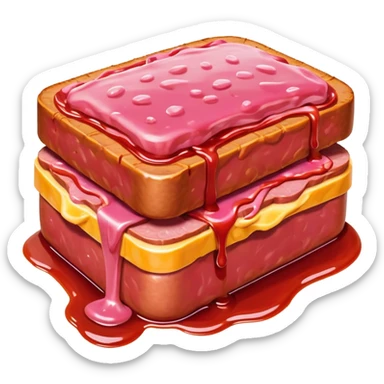  SPAM meat melted pink dripping sauce andy warhol sticker