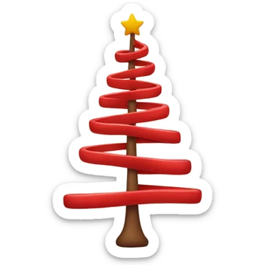 red christmas tree  sticker