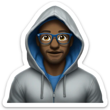 Detroit lion wearing hoodie and glasses in dark alley sticker