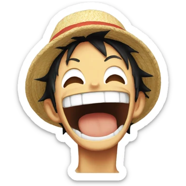 Luffy laughing sticker