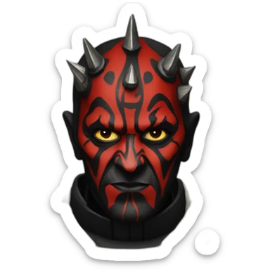 Darth maul as the pope sticker
