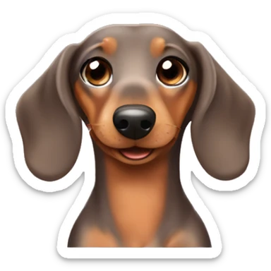 dapple dachshund being cute  sticker
