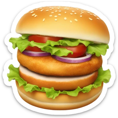 chicken burger sticker
