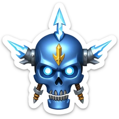 warhammer with lightning infused sticker