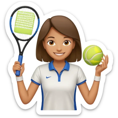 tennis girl jersey sticker