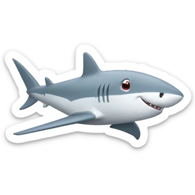 Shark driving a plane sticker