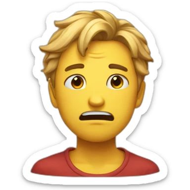 tearing up from stress funny dramatic sticker