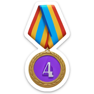 4th place medal sticker