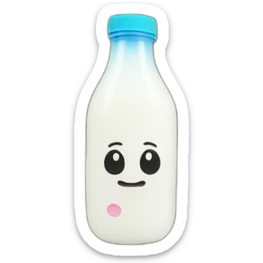 Milk plush on a lawn sticker