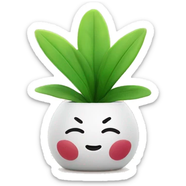 cute thankful plant powered diffuser  sticker