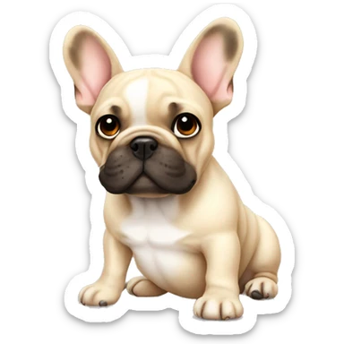 French bulldog beige with dark spots sticker