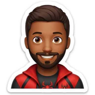 Miles Morales with beard sticker