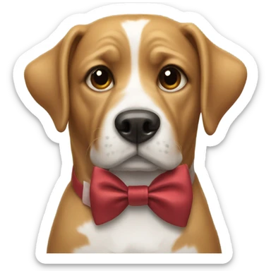 dog with a bow tie  sticker