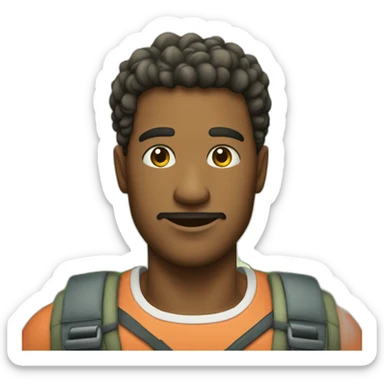 homem com melancia no pescoço sticker