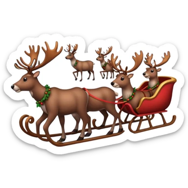 now make alot of them pulling a sleigh \ sticker
