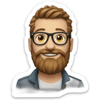 brunswick street hipster sticker