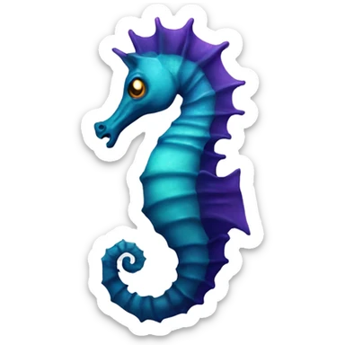 demon seahorse sticker