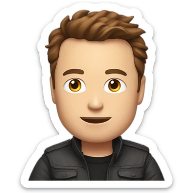 elon musk x sticker