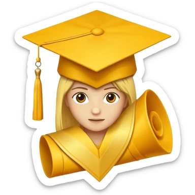 sobre manila amarillo con un logo de graduación 2017 sticker