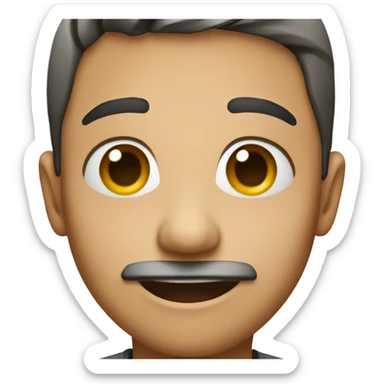 Side eye smile sticker