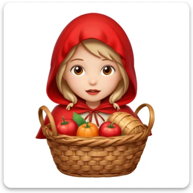 Little Red Riding Hood with basket sticker