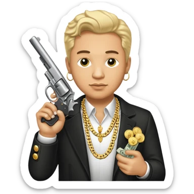 Ted Tiktok money gun "Sugar Daddy" titled sticker