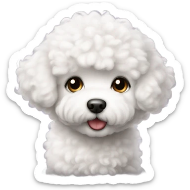 Bichon frise puppy sticker