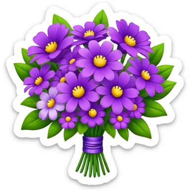 Purple bouquet sticker