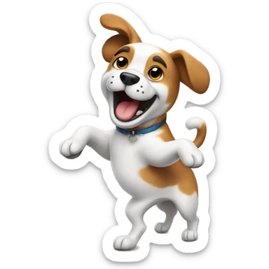 Dog dancing  sticker