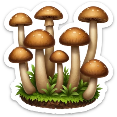 brown mushrooms sticker