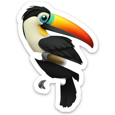 Toucan bir in a tropical jungle sticker