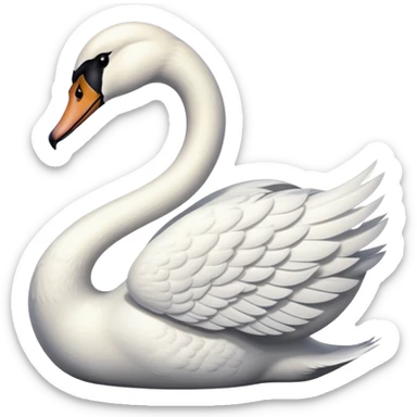 Swan black sticker