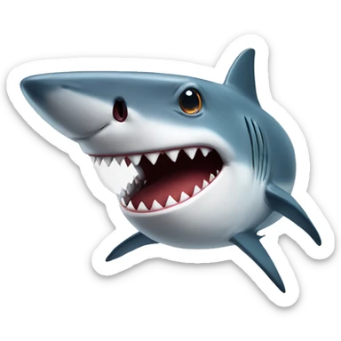 Shark with a top hat sticker