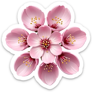 pink cherry blossom flower sticker