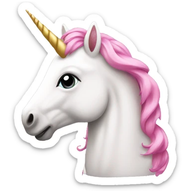 Unicorn with pink sticker