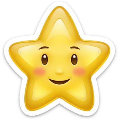 A star emoji smiling softly and eyes closed sticker
