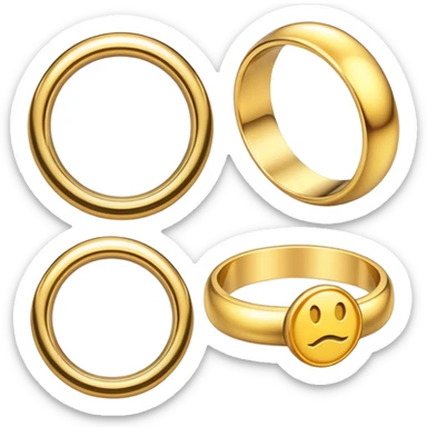 gold rings sticker